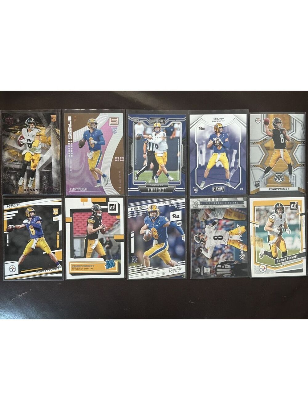 2022 NFL QB KENNY PICKETT PANINI ROOKIE COLLECTION 9 RC LOT NM + 2023 DONRUSS NM
